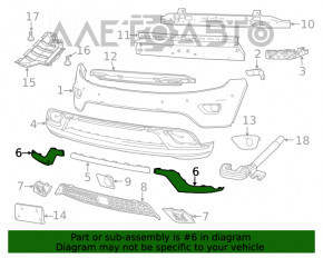 Moldura bara fata stanga Jeep Grand Cherokee WK2 14-16