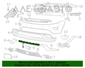 Moldura bara fata centrala Jeep Grand Cherokee WK2 14-16