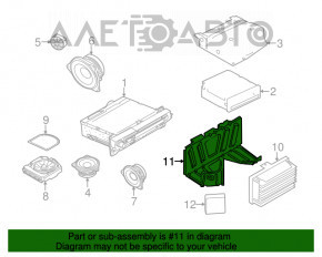 Suport de amplificator audio BMW 5 F10 11-16