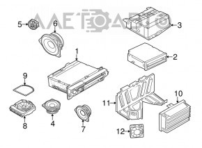 Suport de amplificator audio BMW 5 F10 11-16