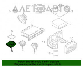 Subwoofer stânga BMW 5 F10 11-16