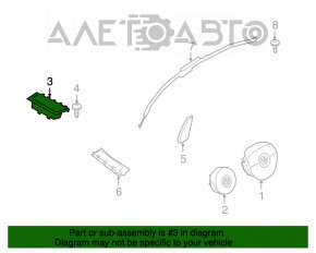 Airbagul de pasager din bordul BMW 5 F10 11-16