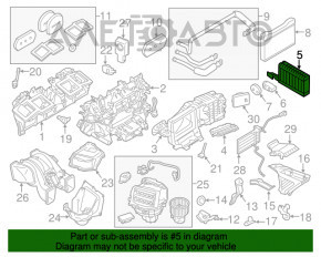 Evaporator BMW 5 F10 10-17 suplimentar