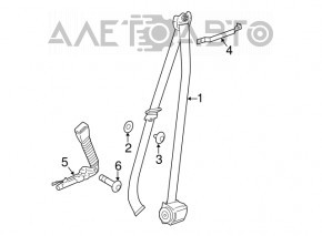 Centura de siguranță pentru pasageri BMW 5 F10 11-16 albă