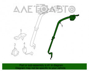 Centura de siguranță din spate dreapta pentru BMW 5 F10 11-16, culoare bej