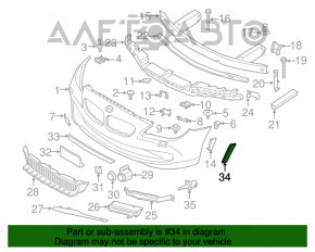 Reflectorul din bara de protecție față dreapta BMW 5 F10 11-13