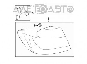 Lampa exterioară aripă dreapta BMW 5 F10 11-13