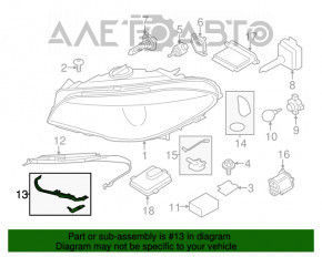 Suport far stânga BMW 5 F10 11-13 halogen