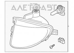 Farul de ceață stânga pentru BMW 5 F10 11-13, nou, neoriginal.