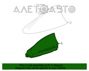 Antena aripă BMW 5 F10 11-16 fără navigație