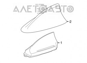 Antena aripă BMW 5 F10 11-16 fără navigație