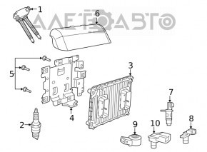 Suport de bloc ECU calculator motor Jeep Grand Cherokee WK2 16-22 3.6