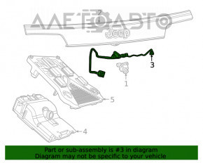 Instalarea iluminării plăcii de înmatriculare pentru Jeep Grand Cherokee WK2 17- sub cameră