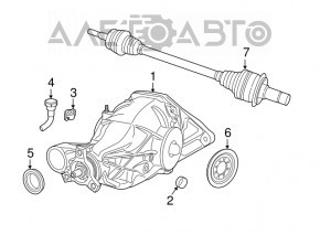 Ax cu roți spate dreapta pentru Jeep Grand Cherokee WK2 11-13, lungime 215mm.