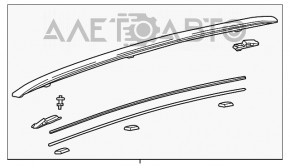 Balustrade longitudinale Lexus RX350 RX450h 16-22