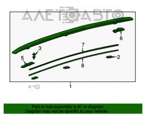 Balustrade longitudinale Lexus RX350 RX450h 16-22