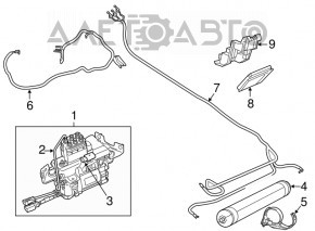 Compresorul suspensiei pneumatice Jeep Grand Cherokee WK2 11-21