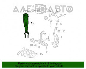 Amortizor pneumatic frontal stânga Jeep Grand Cherokee WK2 11-13 asamblat