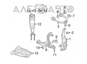 Amortizor pneumatic frontal stânga Jeep Grand Cherokee WK2 16- complet asamblat