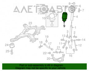 Pernele de aer din spatele stânga pentru Jeep Grand Cherokee WK2 11-21