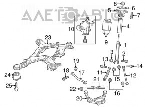 Pernele de aer din spatele stânga pentru Jeep Grand Cherokee WK2 11-21