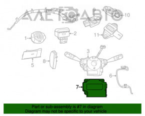 Модуль srs airbag компьютер подушек безопасности Fiat 500 12-19