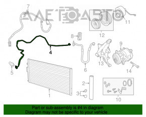 Evaporatorul de aer condiționat Fiat 500 14-17