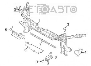 Deflector radiator stanga sus Infiniti QX30 17 - nou original OEM