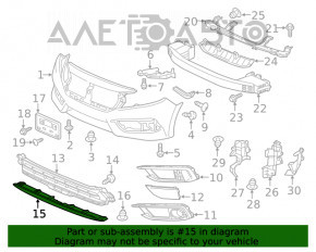 Capacul de protecție al bara față inferioară Honda Civic X FC 19-21