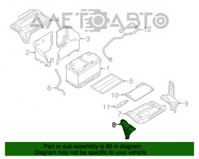 Suportul de baterie frontală pentru Infiniti QX30 17-