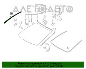 Молдинг лобового стекла правый Lexus CT200h 11-17 OEM