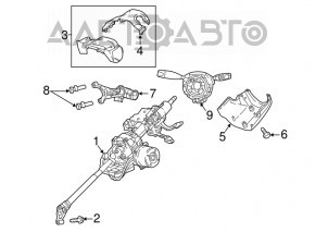 Рулевая колонка ЭУР Jeep Compass 17-21 без карданчика