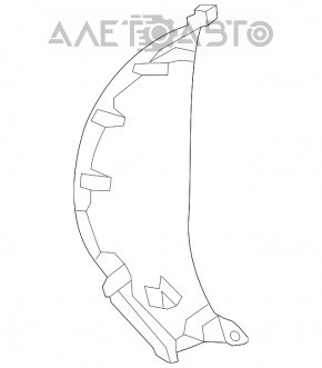 Capacul torpedoului lateral stânga pentru Honda Accord 13-17, negru.