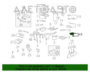 Suporturi pentru pahare pentru panoul Acura MDX 07-13, grafit, zgârieturi