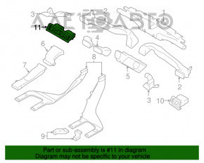 Conducta de aer centrală pentru torpilă Subaru Legacy 15-19, zgârieturi pe crom