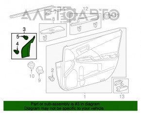 Colț capac oglindă față stânga Toyota Camry v50 12-14 SUA