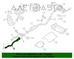 Tubul de admisie stânga Jeep Cherokee KL 19- 3.2 AWD