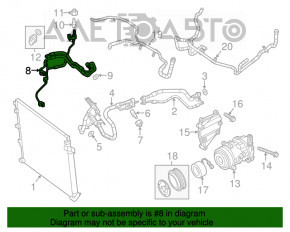 Tubul de aer condiționat condensator-compresor Jeep Cherokee KL 19- 3.2 2 buc