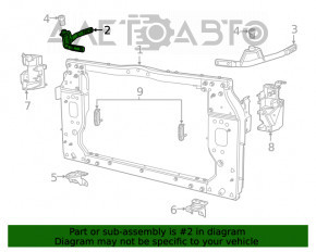 Suport radiator dreapta sus Jeep Cherokee KL 19-22