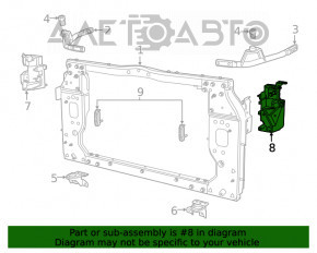 Suport radiator stânga Jeep Cherokee KL 19- 2.4 nou OEM original