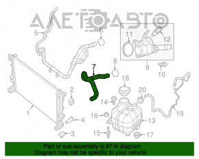 Furtunul de răcire superior pentru Jeep Cherokee KL 19-20 2.4