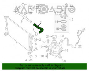 Furtunul de răcire superior al radiatorului Jeep Cherokee KL 19-21 3.2 față