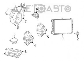 Monitor, display, navigație Jeep Cherokee KL 19-21 7 inch.