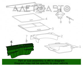 Capacul portbagajului Jeep Cherokee KL 19- negru