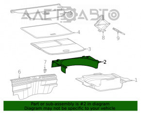 Поддон запасного колеса Jeep Cherokee KL 19- в сборе, черн, царапины