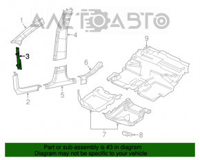 Capacul suportului frontal dreapta superioara pentru Jeep Cherokee KL 19- gri