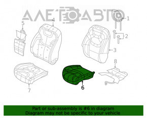 Пассажирское сидение Jeep Cherokee KL 19- без airbag, тряпка черн, под химчистку