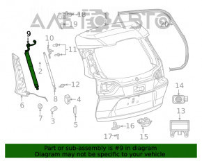 Amortizorul ușii portbagajului Jeep Cherokee KL 19-21 electric