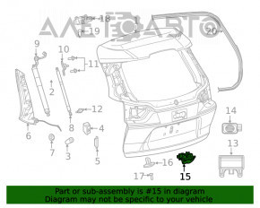 Замок двери багажника Jeep Cherokee KL 19-21