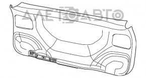 Capacul portbagajului Jeep Cherokee KL 19-21 negru